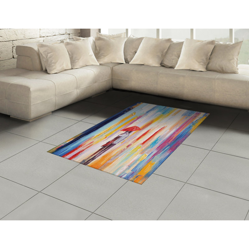 Love High Density Long Fiber Poly Threads Decorative Area Rug Carpet, Rectangle 4' x 5'8"