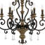 Lustre traditionnel / classique à 6 lumières de style bougie avec détails en cristal Nyah