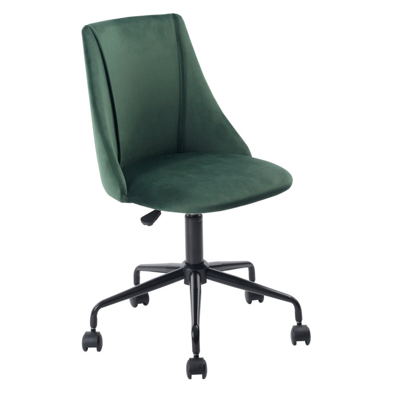 Jasmine Velvet Office Chair, Green