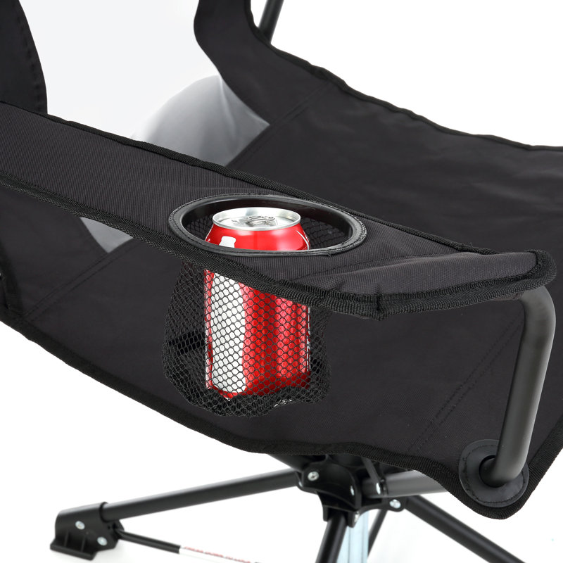 Chaise de camping pivotante de haute qualité, Noir