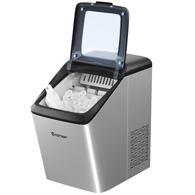 Costway 33 Lb. Daily Production Cube Ice Portable Ice Maker