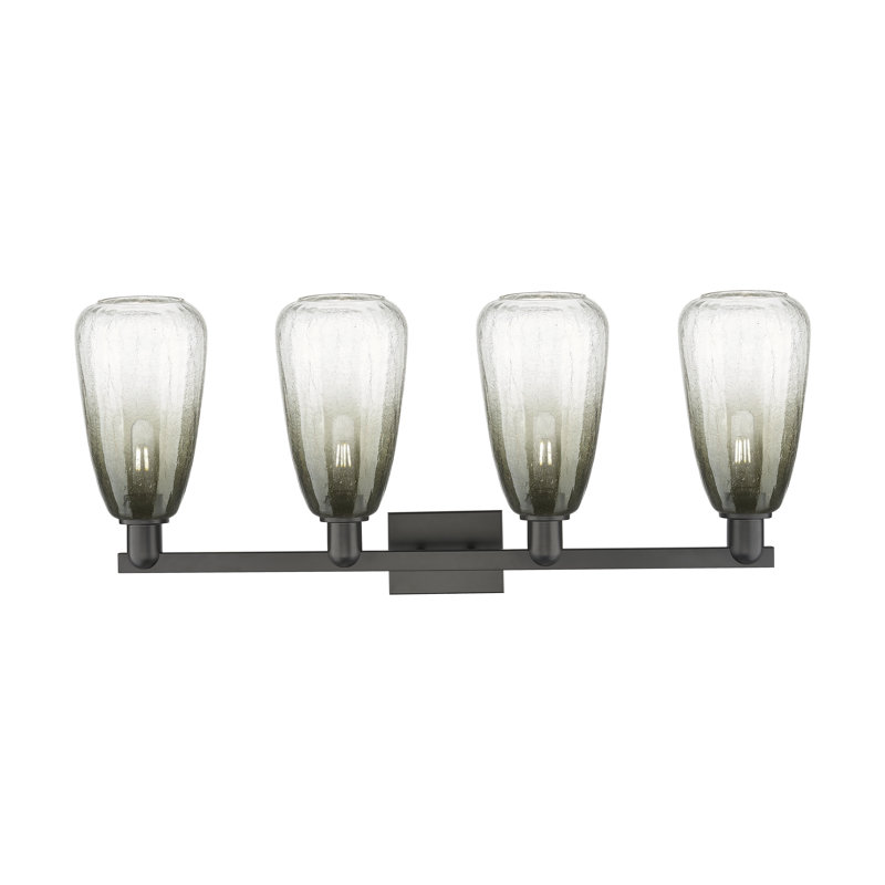 Éclairage pour meuble-lavabo Brookhaven - laiton brossé - laiton, Grey / Matte Black