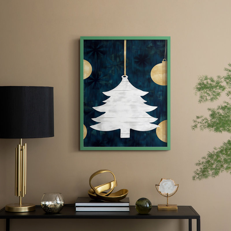 Reproduction encadrée - bois massif, H 30 po x l 24 po, Vert