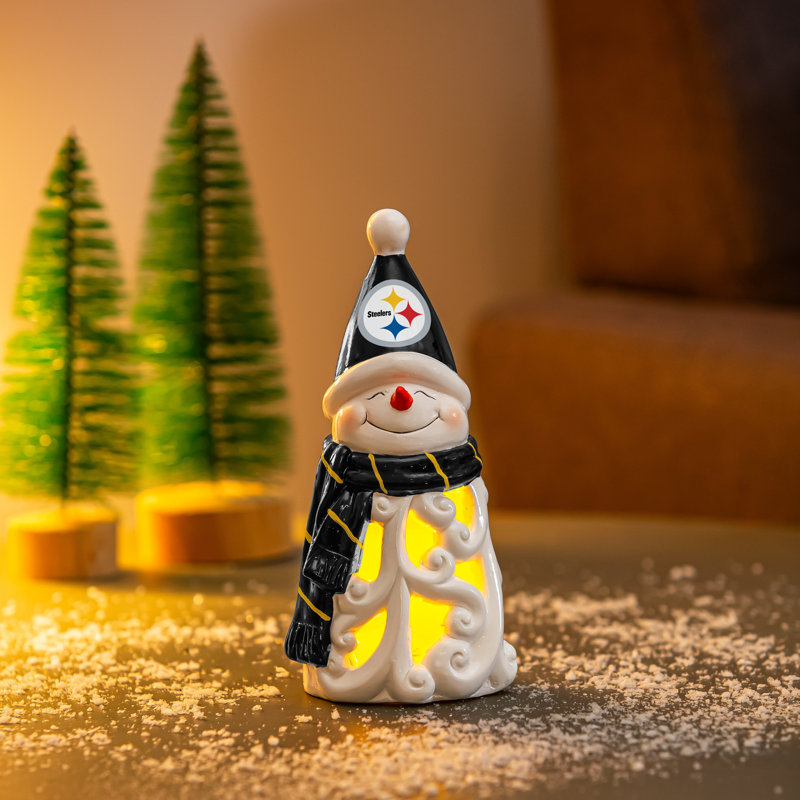Pittsburgh Steelers Snowman LED Statuary, 8"