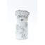 Vase de table en céramique blanc brillant / chrome 10 po