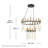 Echo Integrated LED Two-Tier Chandelier w/ Etched Acrylic Rods