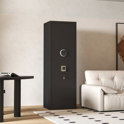 Large Gun Safe Cabinet With 3 Pistol Pouches, Heavy Duty Biometric Fingerprint Lock, Rifle Gun Safe With Adjustable Stand, Detachable Structure Gun Sa -  Dazzle Hives, d-W1831P214759