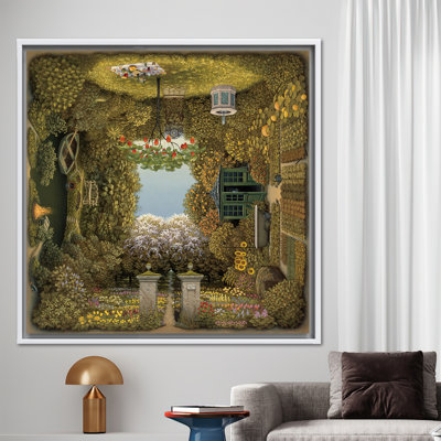 Surreal Garden Landscape Wall Decor: Abstract Artwork on Canvas for a Touch of Surrealism