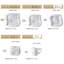 60 Piece Porcelain China Dinnerware Set, Service for 12