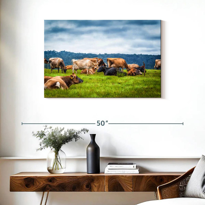 Cow Gathering, 24" H x 36" W