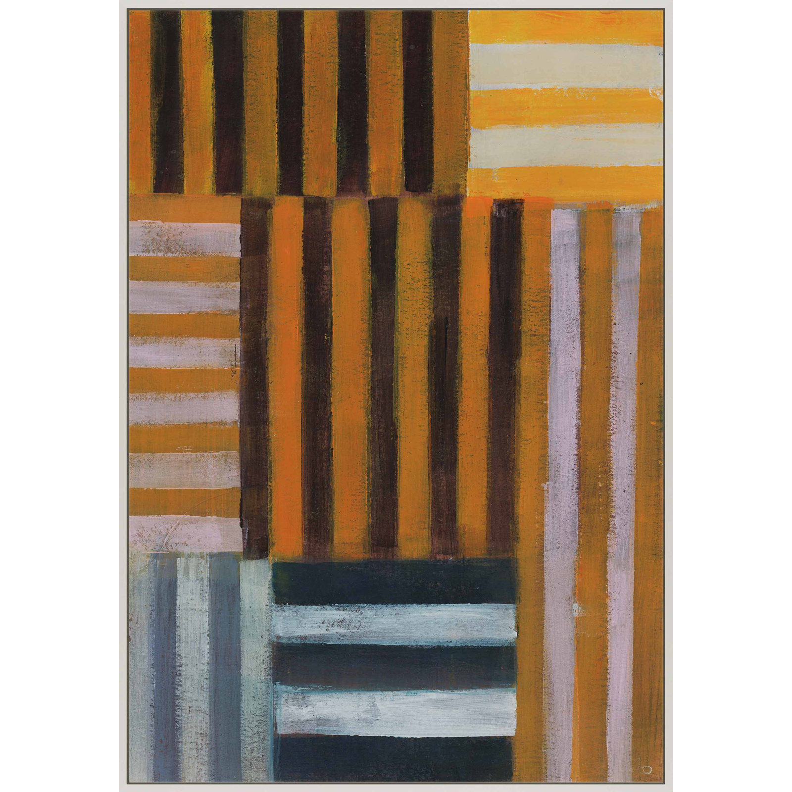 Back-and-Forth 1 Print by Anne-Marie Olczak, 30" H x 24" W, White, Framed Print Canvas without Mat