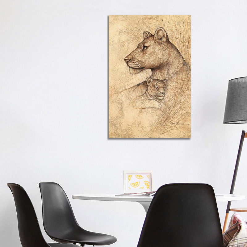 «Maternal Protection» par Ruane Manning - reproduction d'art, H 40 po x l 26 po x P 1,5 po, Toile tendue, Aucun mat