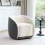 Fauteuil demi-tonneau pivotant en velours Aastha-238670036