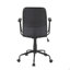 Chaise de bureau en similicuir noir-1415608281