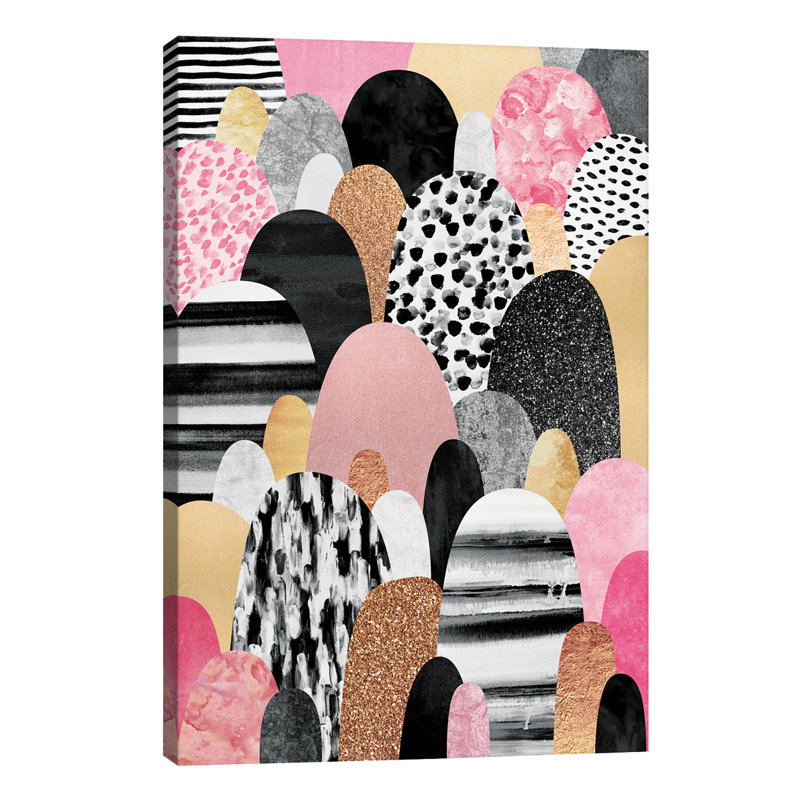 « rose pebbles » par elisabeth fredriksson-impression, H 48 po x l 32 po x P 1,5 po, Toile tendue
