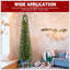 Arbre de Noël avec lumières DEL - Arbre en PVC avec 469 pointes, conception compacte, support en métal stable, facile à assembler
