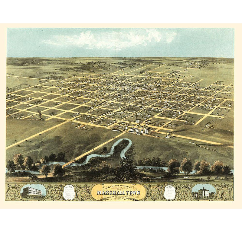 Art sur toile tendue Astoria Grand Ruger Gallery: Marshalltown Iowa - Ruger 1868, H 36 po x l 46 po