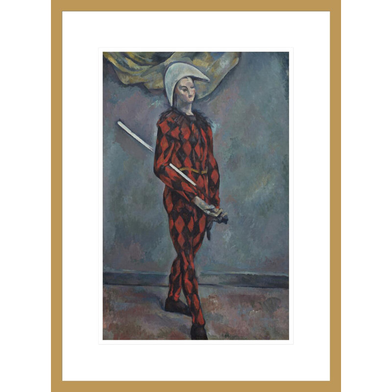 Harlequin by Paul Cézanne -Framed Giclee Print, 21.75" H x 16.1" W