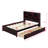 Wood Platform Bed With Bookcase Headboard, Built-In Downlight-1016111010-1016111008