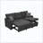Linen Blend Upholstered Sectional Pull-Out Bed Chaise Storage