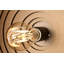 100-watt 1-light Matte Black Modern Nordic Style Pendant Light With Natural Brown Origami Paper Shade