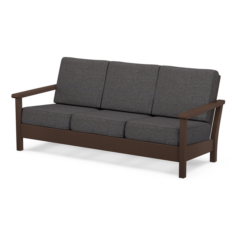Harbour Deep Seating Sofa, Ash Charcoal, Mahogany
