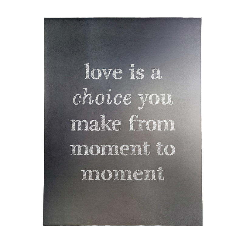 Tapis en polyester multicolore love is a choice quote, Rectangle 5 pi x 7 pi
