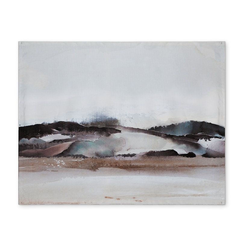 Napperon Watercolor Mountains - arbres et paysages bleus