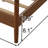 Modern Solid Wood King Size Canopy Bed Frame, 4-Poster Platform Bed with Built-in Headboard, No Box Spring Needed, Walnut Finish, Easy Assembly, Minimalist Bedroom Furniture-925467980-925467982-939111075