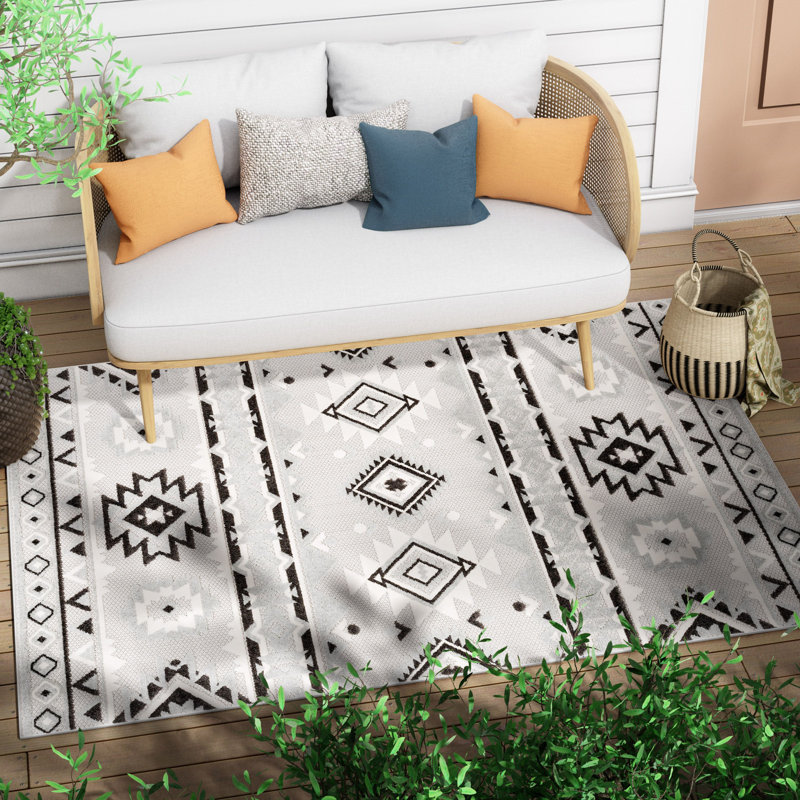Dorado Indoor/Outdoor Grey Rug, Rectangle 160 x 220cm