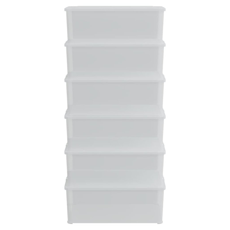 vidaXL Plastic Storage Box Transparent Polypropylene Small