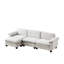 Canapé de luxe en L rembourré en chenille avec repose-pieds-1473245832