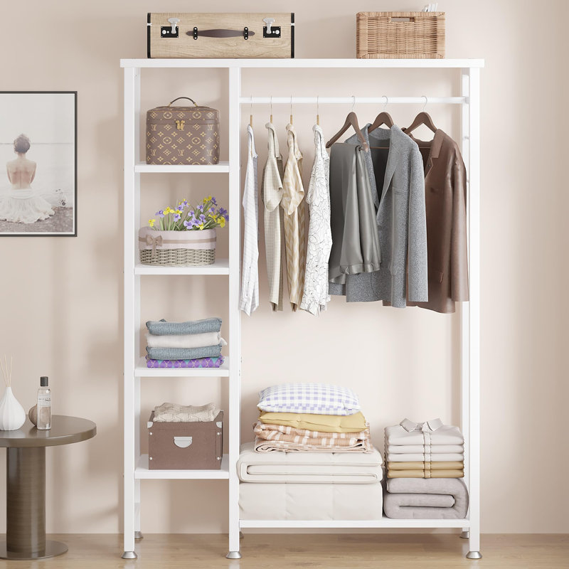 Portant ouvert pour vêtements, Blanc / Blanc
