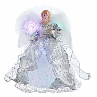 12'' Fabric Christmas Lighted Tree Topper