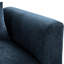 Modulaire en U avec repose-pieds avec rangement, lin bleu, l 132,3 po x H 61 po et 32,3 po, pour coin de Négociations bleues, mélange de lin