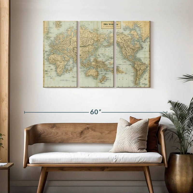 Aliaz, la carte du monde neutre, H 28 po x l 45 po
