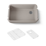 Ironridge 34" Undermount Single-Bowl Farmhouse Cast Iron Kitchen Sink with Apron Front