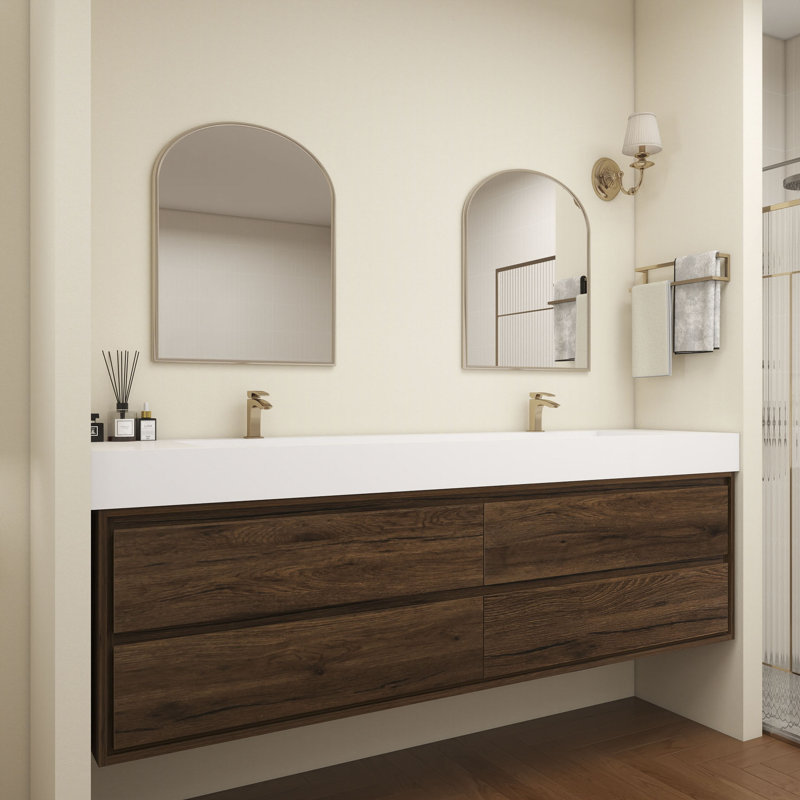 Victoria 84''Bathroom Vanity Base, Rosewood
