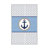 Aponte Machine Woven / Power Loom Polyester Area Rug in Blue/White