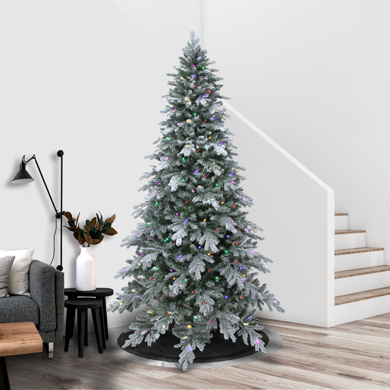 7.5' H Lighted Artificial Spruce Christmas Tree