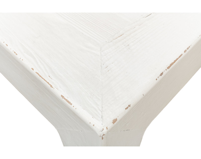 Classic Chinese Solid Wood Coffee Table, White