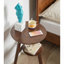 Table d'appoint 100% bois massif à 2 niveaux Table d'appoint de salon, table de chevet, table de bout ronde en bois massif, petite table d'appoint à 2 niveaux avec tablette de rangement inférieure