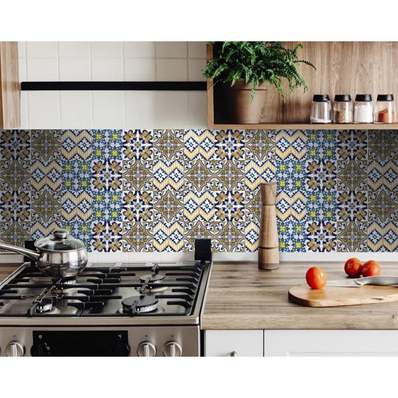 Carrelage mosaïque auto-adhésif 4 po x 4 po Addison