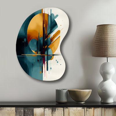 Bernstein - Unique Shape Abstract Geometric Metal Art, Asymmetrical Metal Wall Sculpture Print