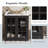 30'' Modern Bathroom Vanity With Ceramic Sink, Tempered Blurred Glass Doors, Matte Black Hardware & Adjustable Shelf-2135063694
