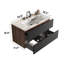 Meuble-lavabo mural noir et noyer 36 po avec lavabo intégré en céramique et trop-plein 36 po-1379938170-1379938171
