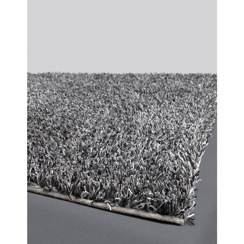 Tapis en laine et polyester à poils longs tissé à la main Rogalski, 9 pi x 13 pi