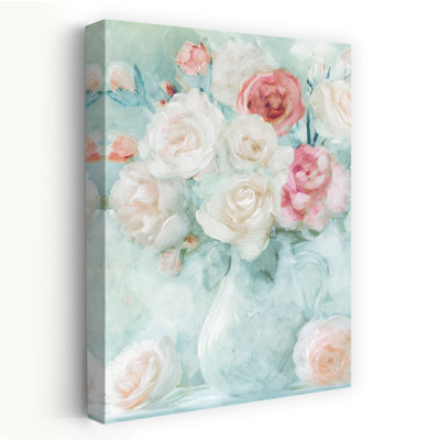 Blush and Bloom, art abstrait romantique élégant