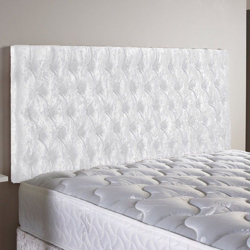 Shaw Upholstered Headboard, White, Kingsize (5')