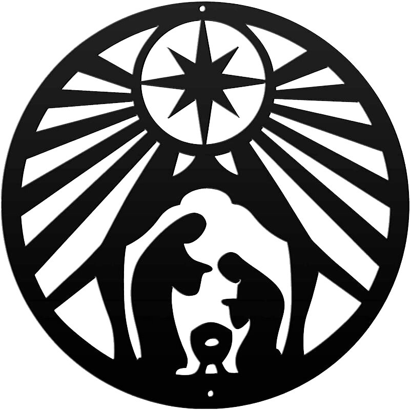 Nativity Scene Wall Décor, 24" H x 24" W x 0.06" D